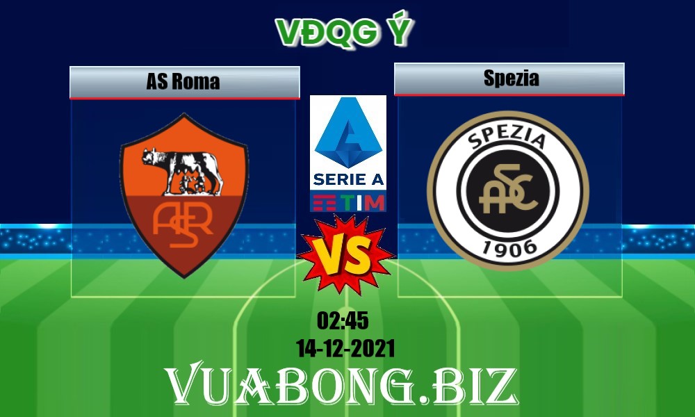 Soi Kèo AS Roma vs Spezia, 02H45 – 14/12/2021, VĐQG Ý