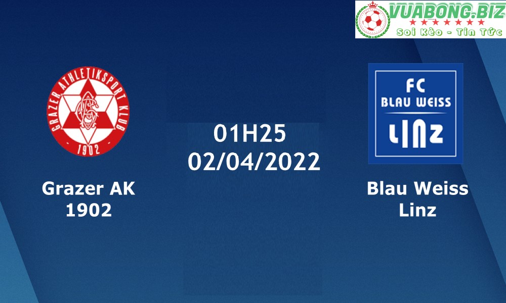 Soi Kèo Grazer AK vs FC Blau-Weiss Linz, 01H25 – 02/04/2022, Hạng Nhất Áo