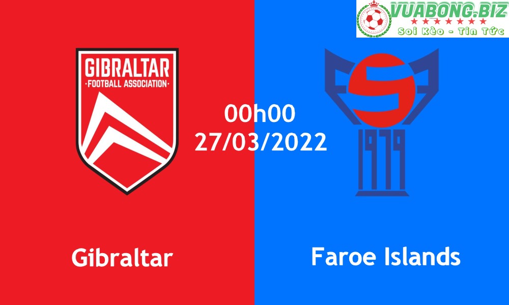 Soi Kèo Gibraltar vs Faroe Islands, 00h00 – 27/03/2022, Giao hữu