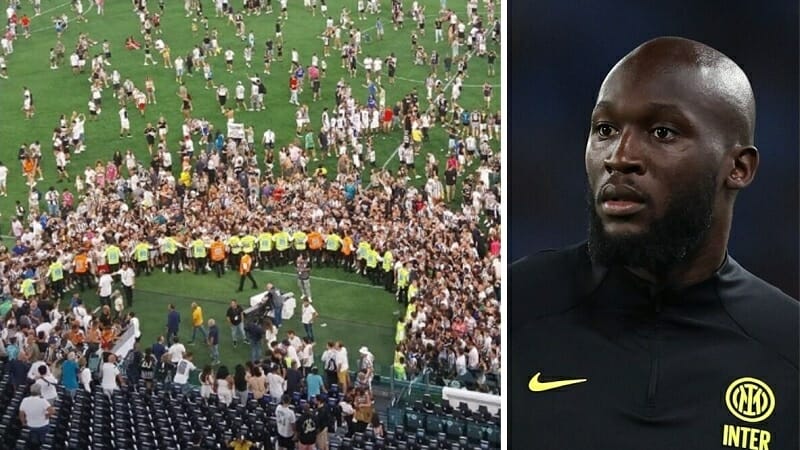 CĐV Juventus tràn xuống sân phản đối ký hợp đồng với Lukaku