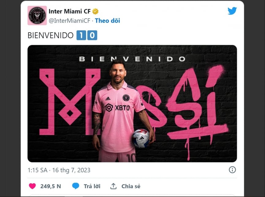 Messi chính thức là cầu thủ của Inter Miami