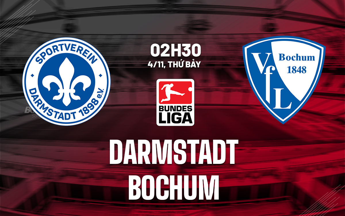 Soi Kèo Darmstadt vs Bochum, 02h30 ngày 04/11 Vô Địch Đức