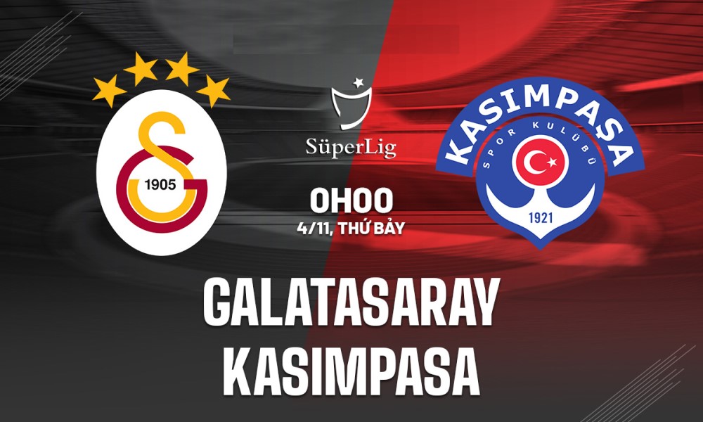 Soi Kèo Galatasaray vs Kasimpasa, 00h00 ngày 04/11 Vô Địch Thổ Nhỉ Kỳ