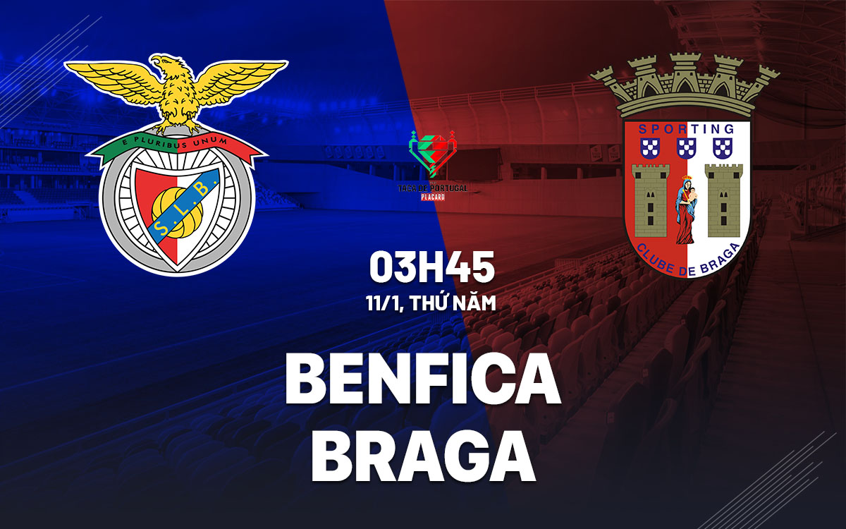 Soi Kèo Benfica vs Braga, 03h45 ngày 11/01