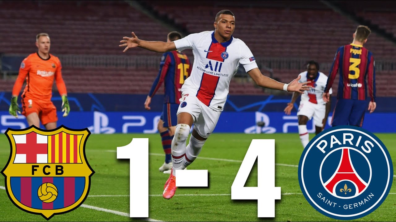 Barcelona vs PSG [1-4], Champions League, Round of 16, 2021 - MATCH REVIEW  - YouTube