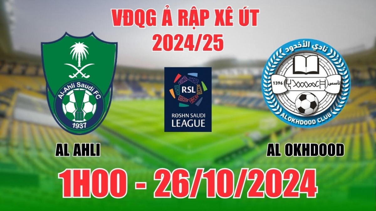 Nhận định Al Ahli vs Al Okhdood (1h00, 26/10) vòng 8 VĐQG Ả Rập Xê Út: Cửa  trên đáng ngại