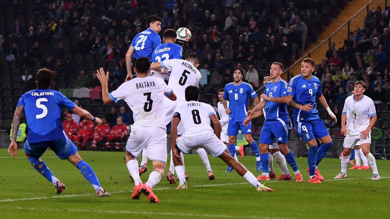 Hasil Italia vs Israel di UEFA Nations League - Menang 4-1, Di Lorenzo  Pahlawan Gli Azzurri