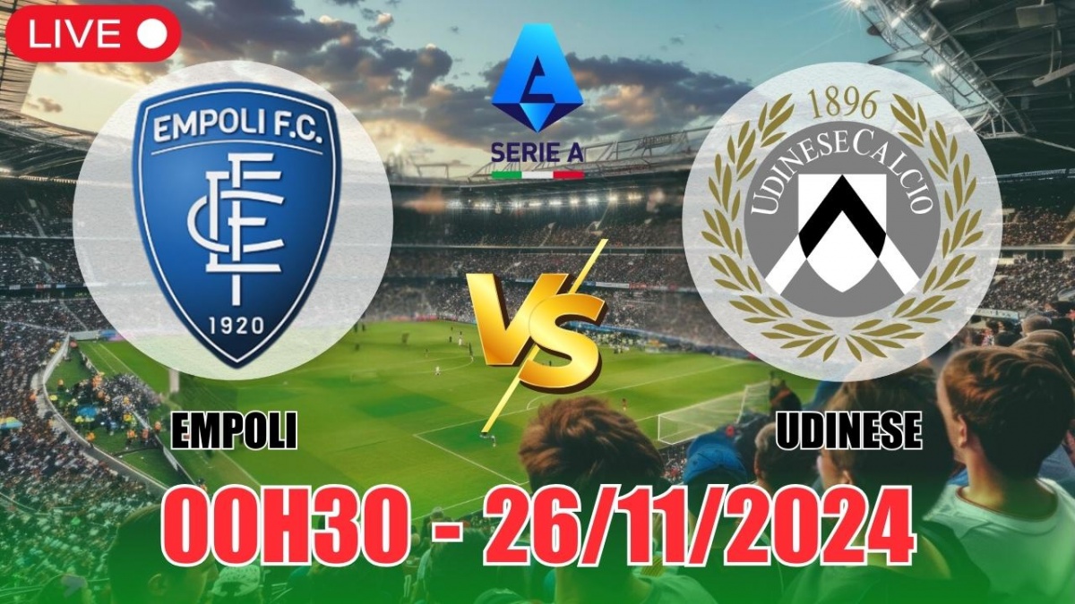 Nhận định Empoli vs Udinese (00h30, 26/11) vòng 13 Serie A: Hòa là hợp lý